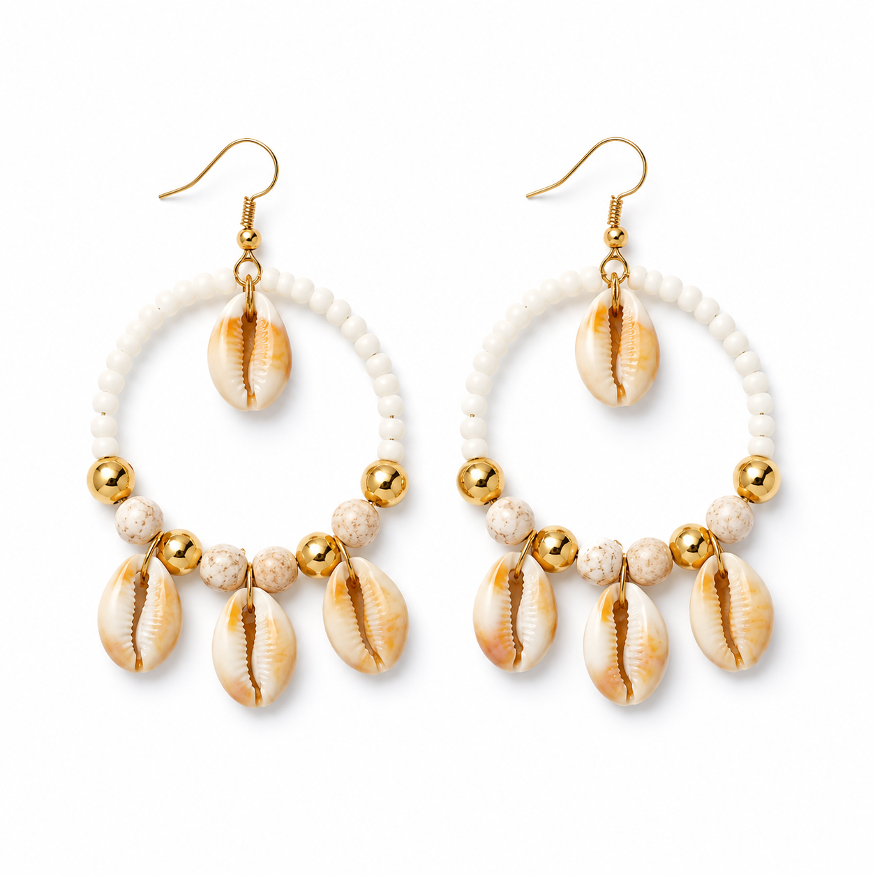 Oceana Shell Hoop Earrings