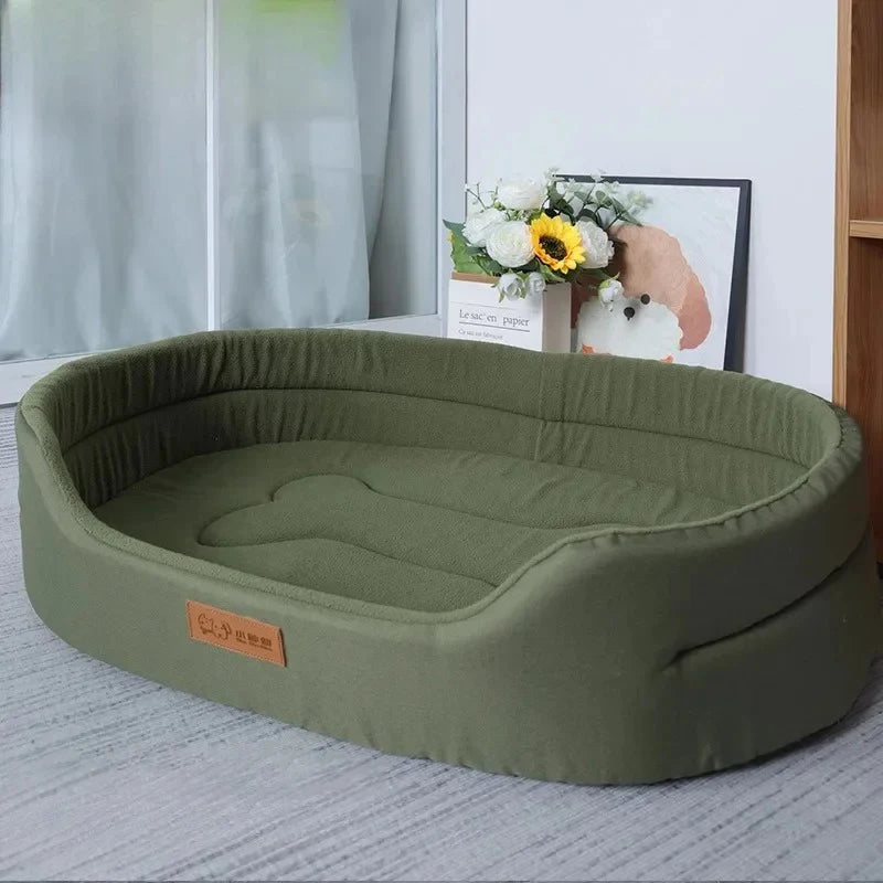 Couchage Moelleux Hiver AIRA — panier douillet, ambiance compagnon minimaliste