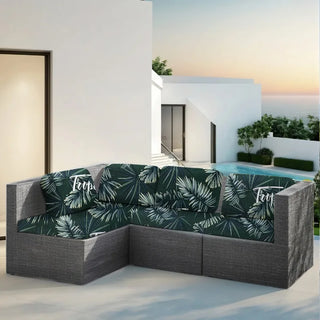 Housse de Canapé Extérieur AIRA — maille extensible, ambiance terrasse minimaliste