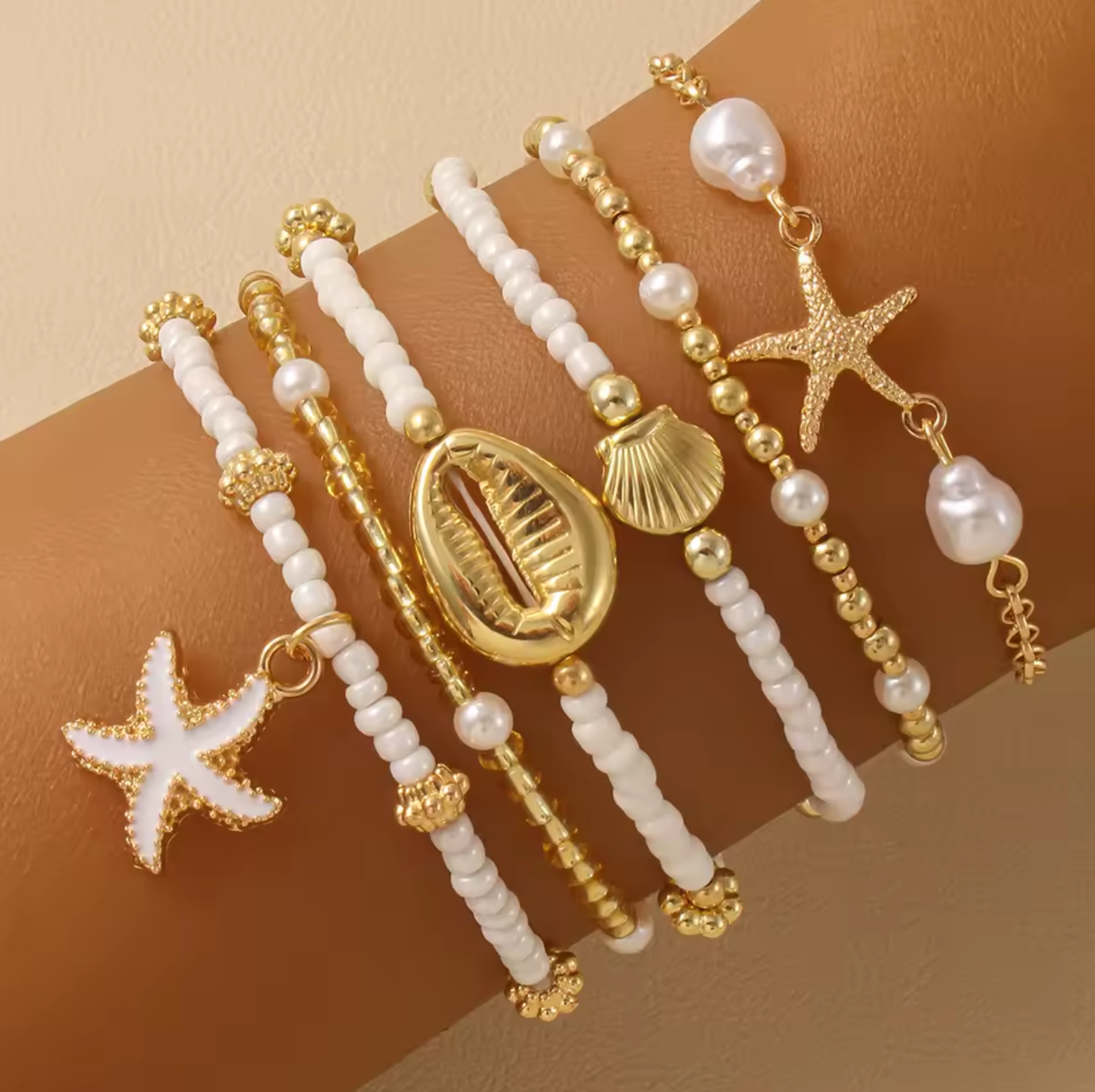 CoastalCharm™ Beaded Bracelet Set