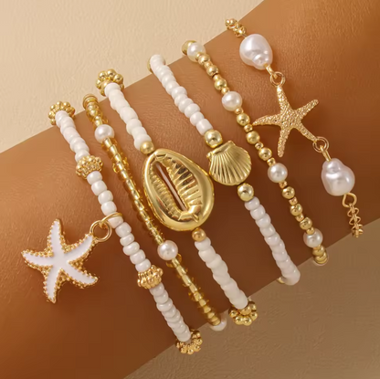 CoastalCharm™ Beaded Bracelet Set