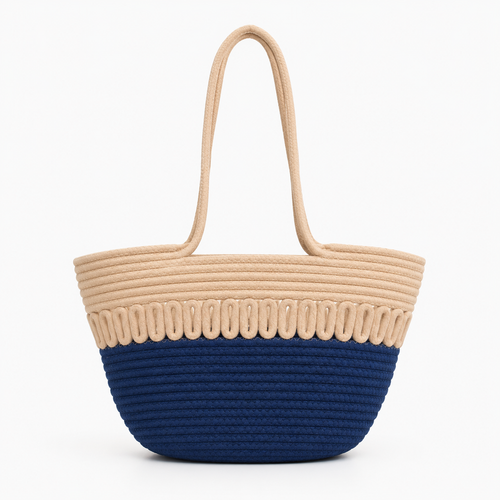 MarinaBloom Straw Beach Tote