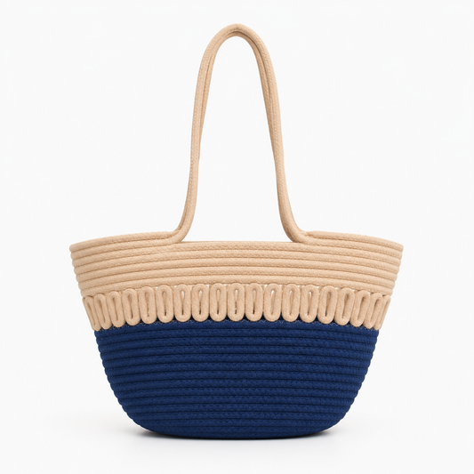 MarinaBloom Straw Beach Tote