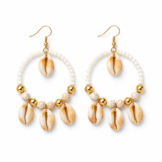 Oceana Shell Hoop Earrings