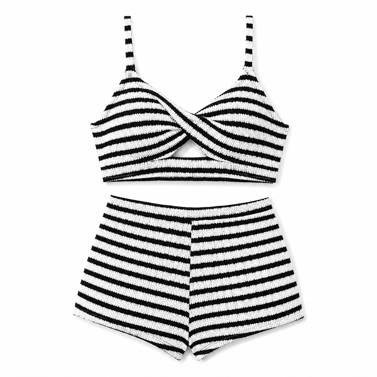 Riviera Striped High-Waist Bikini Set